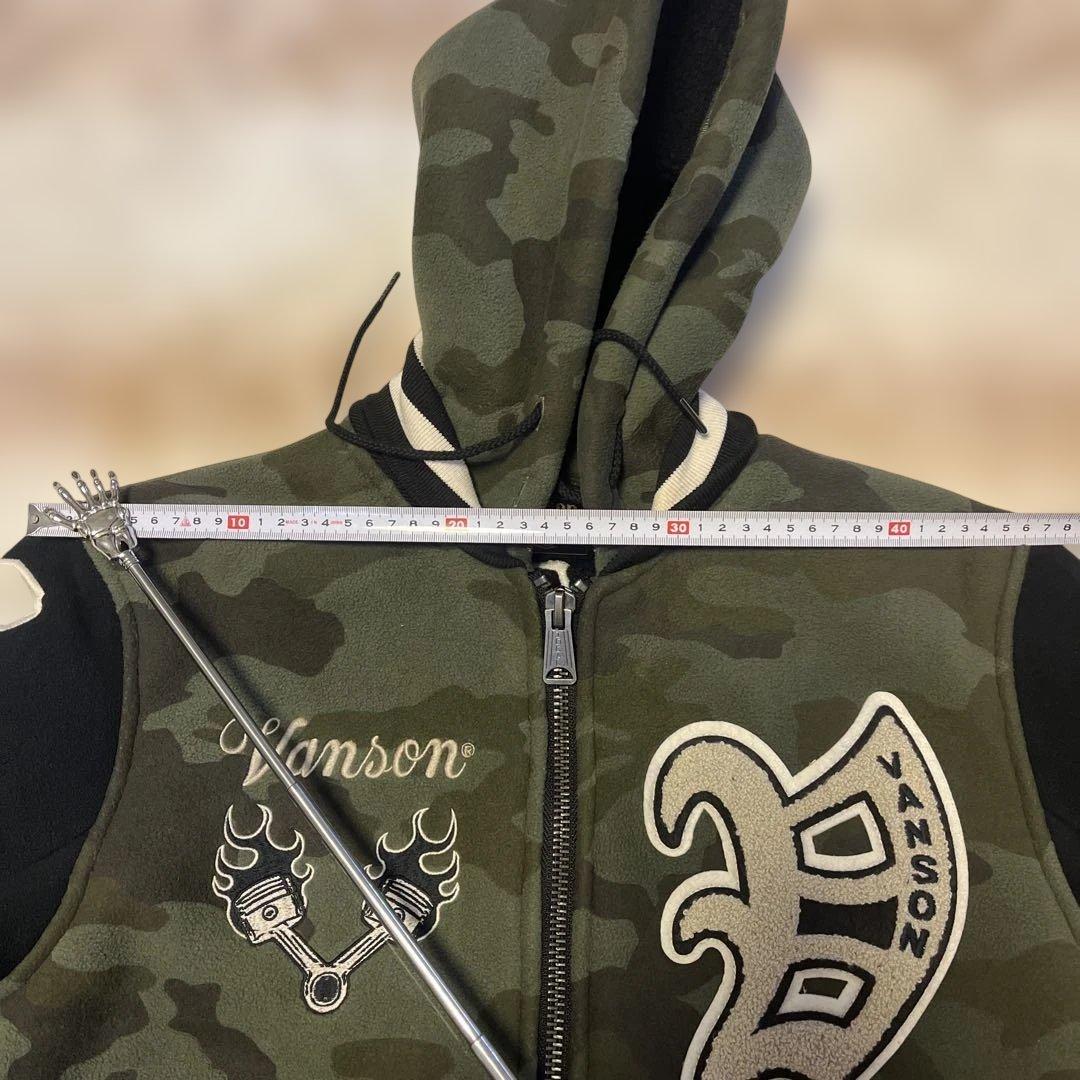 Vanson 迷彩 フリースジャケット カモフラ　バンソン　スタジャン