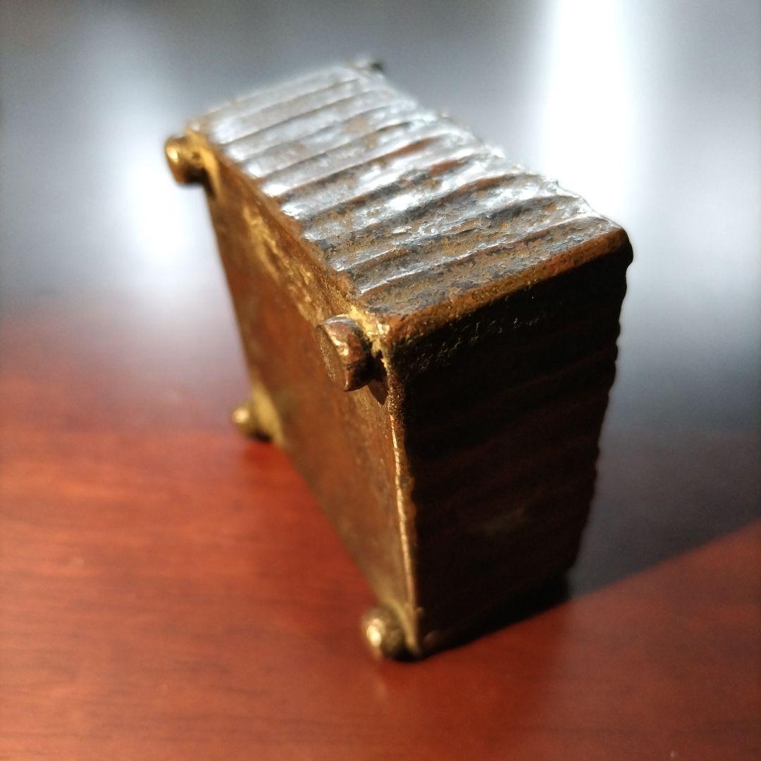 骨董品　古銅山水文水滴