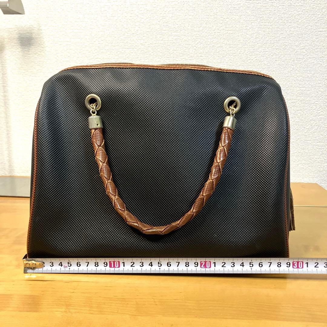 BOTTEGA VENETA ハンドバッグ マルコポーロ　PVCレザー ブラック