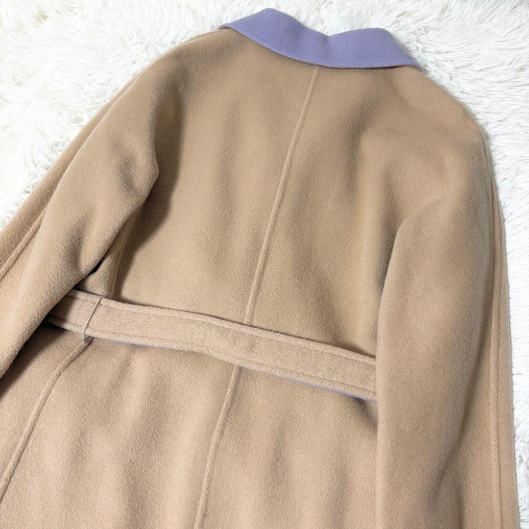 マックスアンドコー ダブルフェイス バイカラー ウールコート