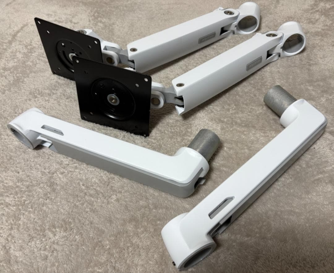 ergotron LX モニターアーム ロングポール デュアル ホワイト