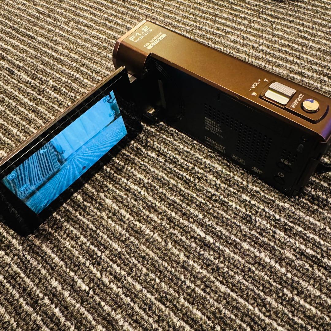 【美品】JVCケンウッド EVERIO フルHD ビデオカメラ アーバンブラウン