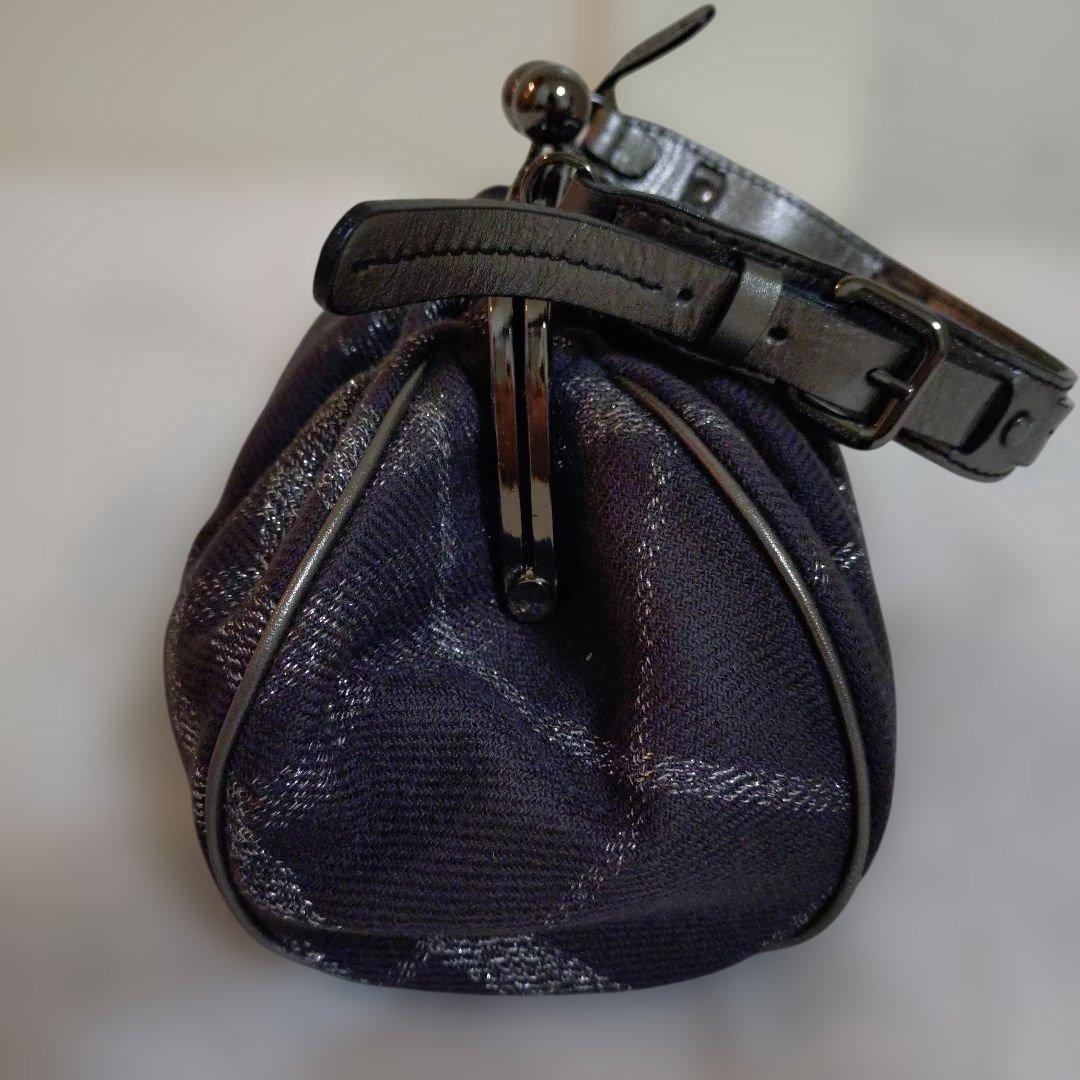 バーバリーブルーレーベル がま口 バッグ レア チェック柄 新品未使用 タグ付き