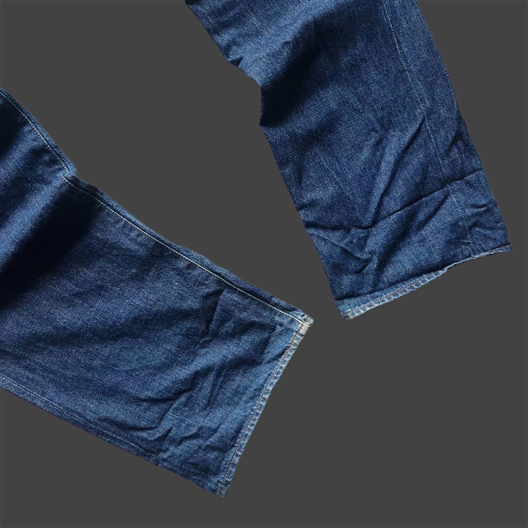 90s \"ダルチザン\" SD-301 極太 花柄ペイント デニムパンツ