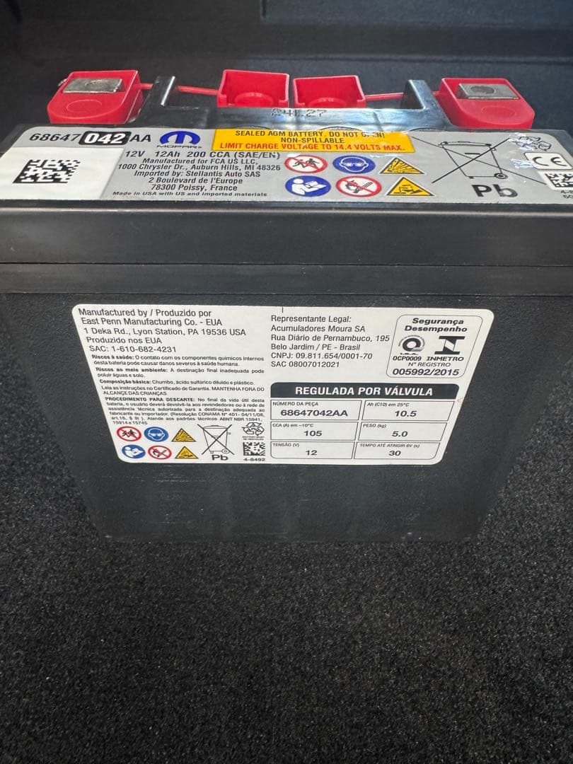 新品未使用 サブバッテリー ジープ ラングラー コンパス グランドチェロキー