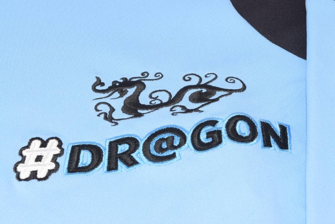 新品☆ダンスウィズドラゴン テクニスタ ZIP モック☆ブルー☆XLサイズ