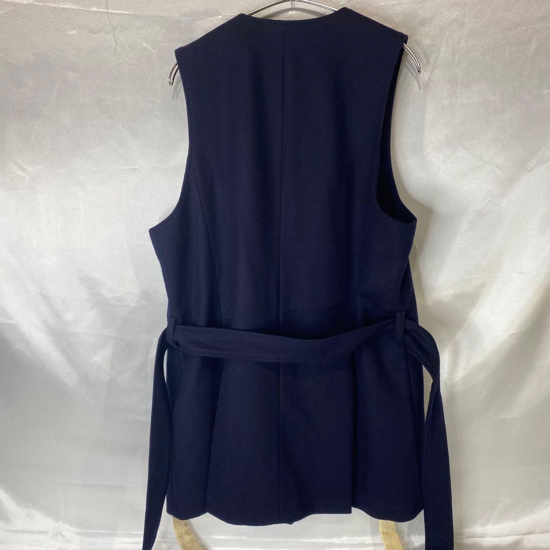 DIGAWEL ディガウェル　ベスト　ロング丈　ウール　メルトン　ネイビー　2