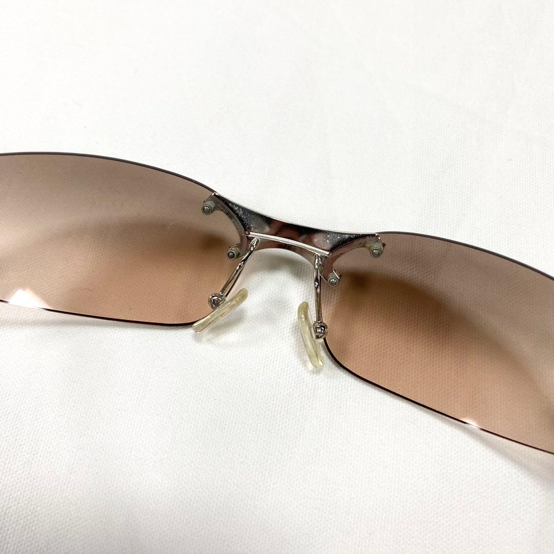 美品✨Christian Dior MINIPOP リムレスサングラス ブラウン