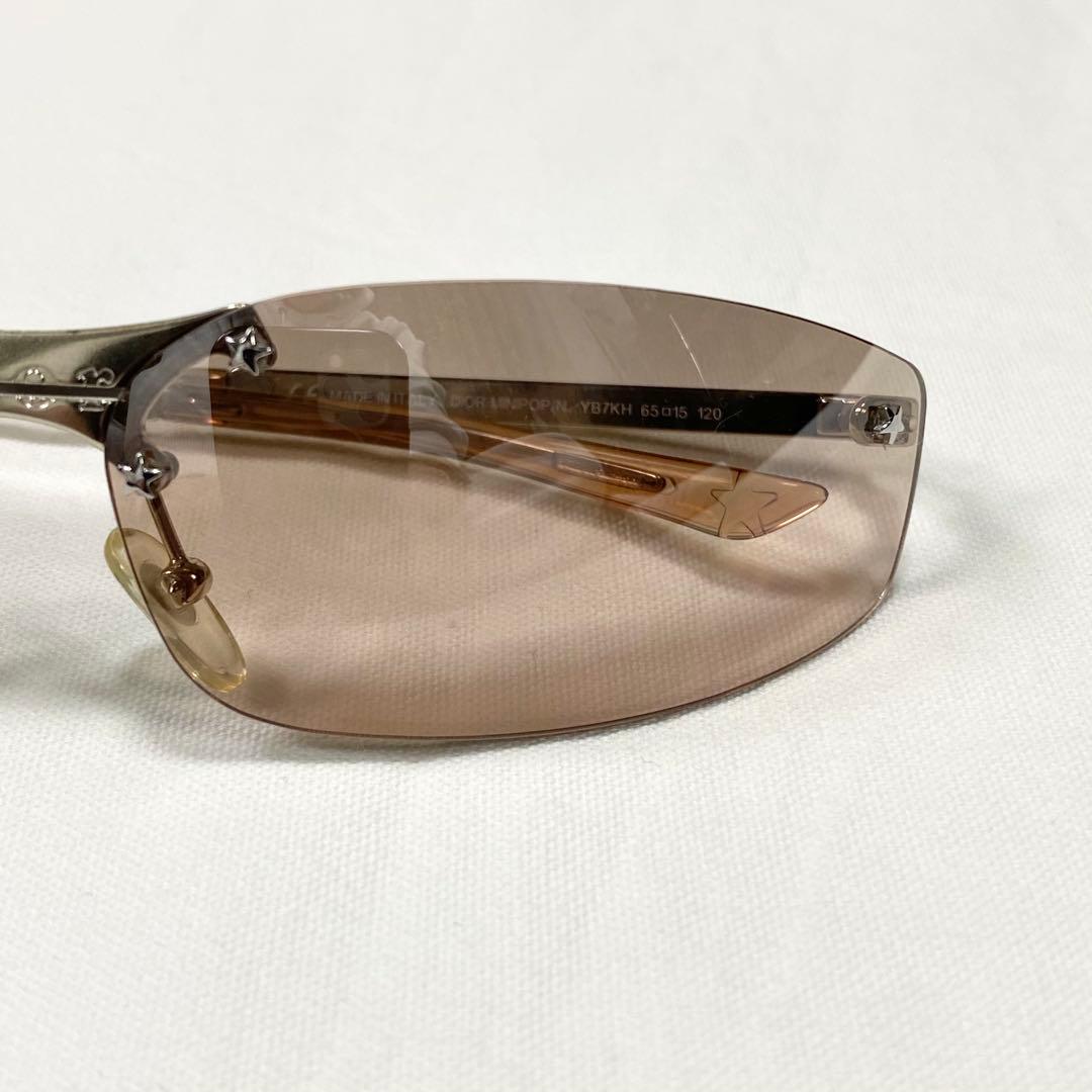 美品✨Christian Dior MINIPOP リムレスサングラス ブラウン