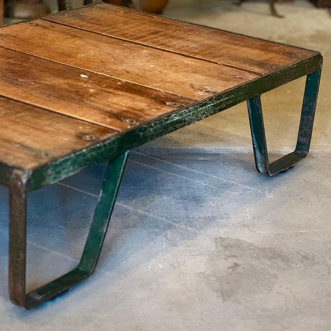 インダストリアル アイアン ローテーブル フランスヴィンテージ1930-40年代