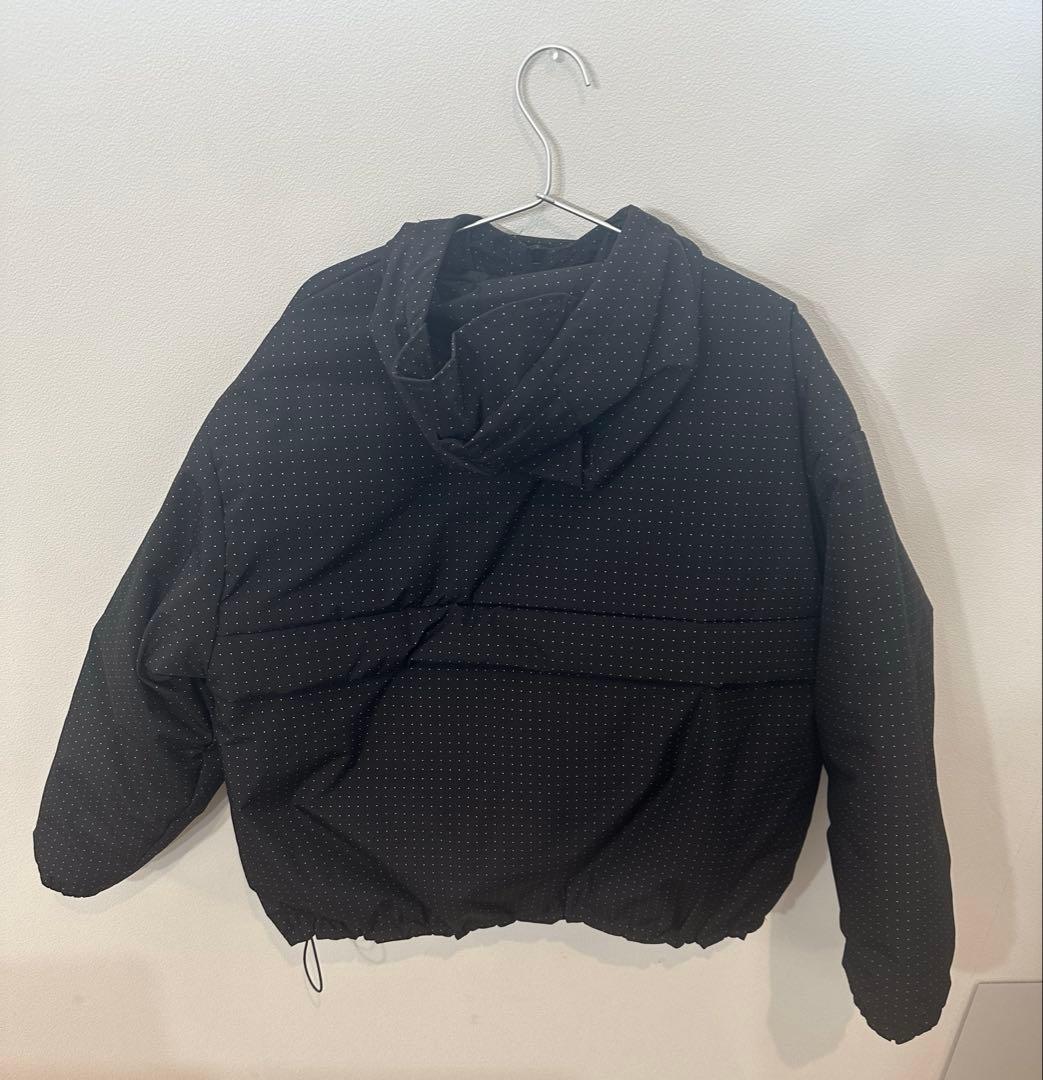 B.Base ブラック ドット柄 パデッドナイロンテックアノラック Mサイズ
