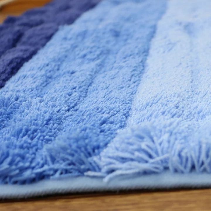 トイレマット 新品 セット 4点 耳長 ロング 吸着 ブルー フレッシュデオ