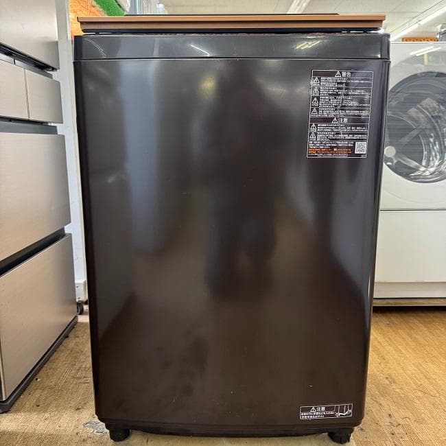 地域限定送料無料　美品 東芝 10㎏ 洗濯乾燥機 人気のブラウンAW-10VH1
