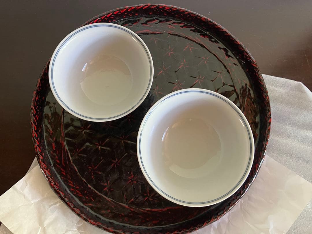 九谷焼　妙泉陶房　長左窯　山本長左 氏　染付　夫婦飯碗　ペアお碗　ご飯茶碗　２客