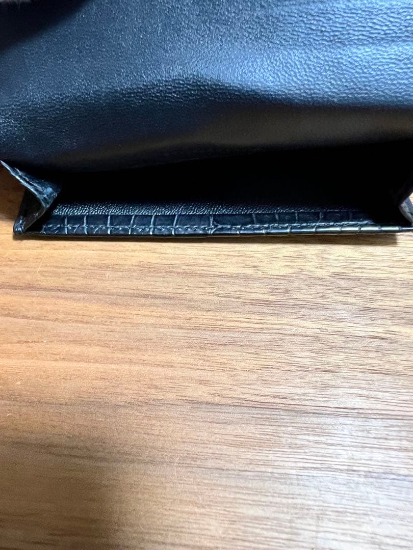 【レア】ボッテガ・ヴェネタ クロコダイル 名刺入れ ブラック