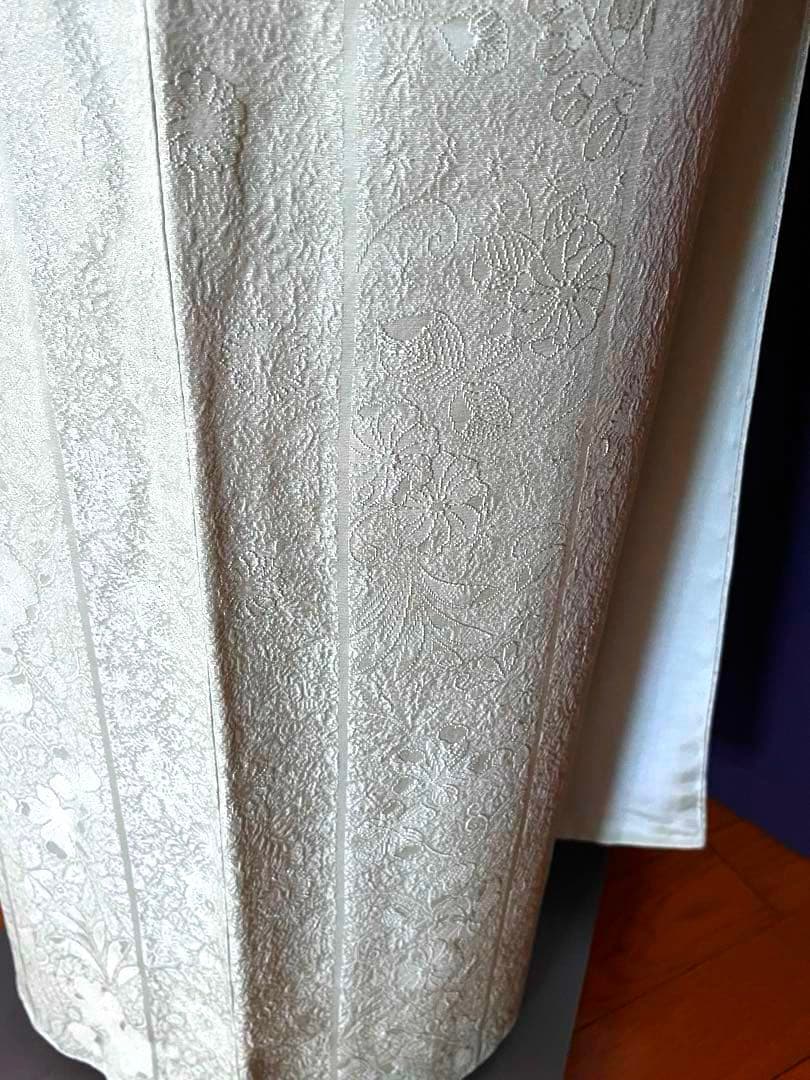 ★専用★【色無地】辻が花地紋 薄萌葱色 膨れ織　縫取のような立体感　しつけ付き