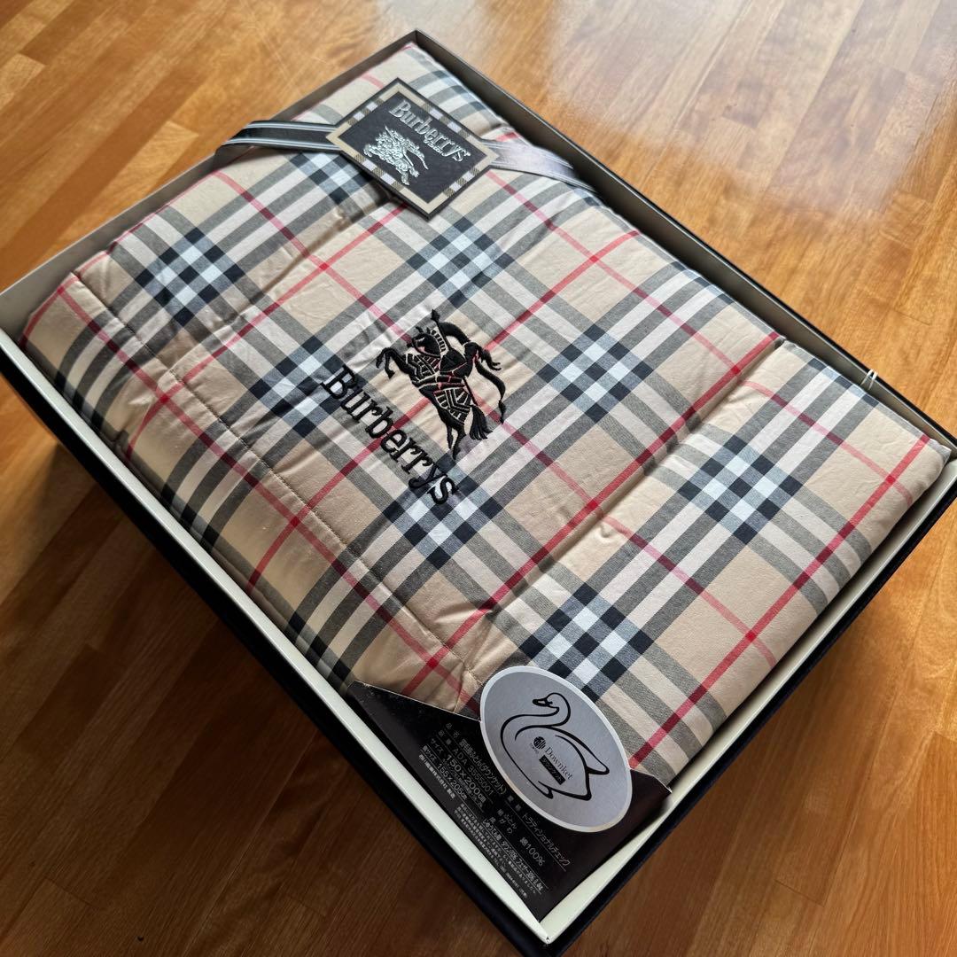 未使用 未開封 Burberrys バーバリー チェック柄 羽毛掛け布団 綿