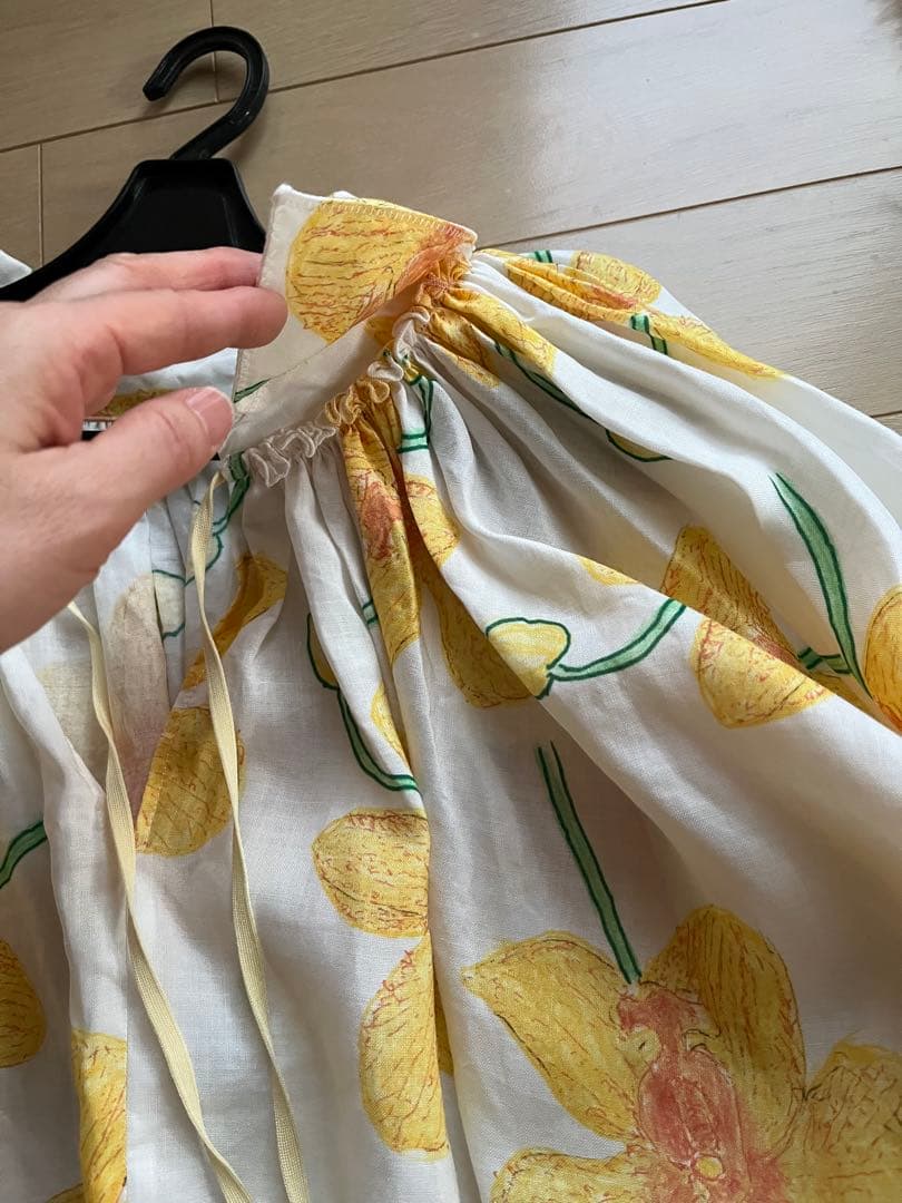 マルニ　フラワープリント　ボリュームギャザーブラウス　美品　40