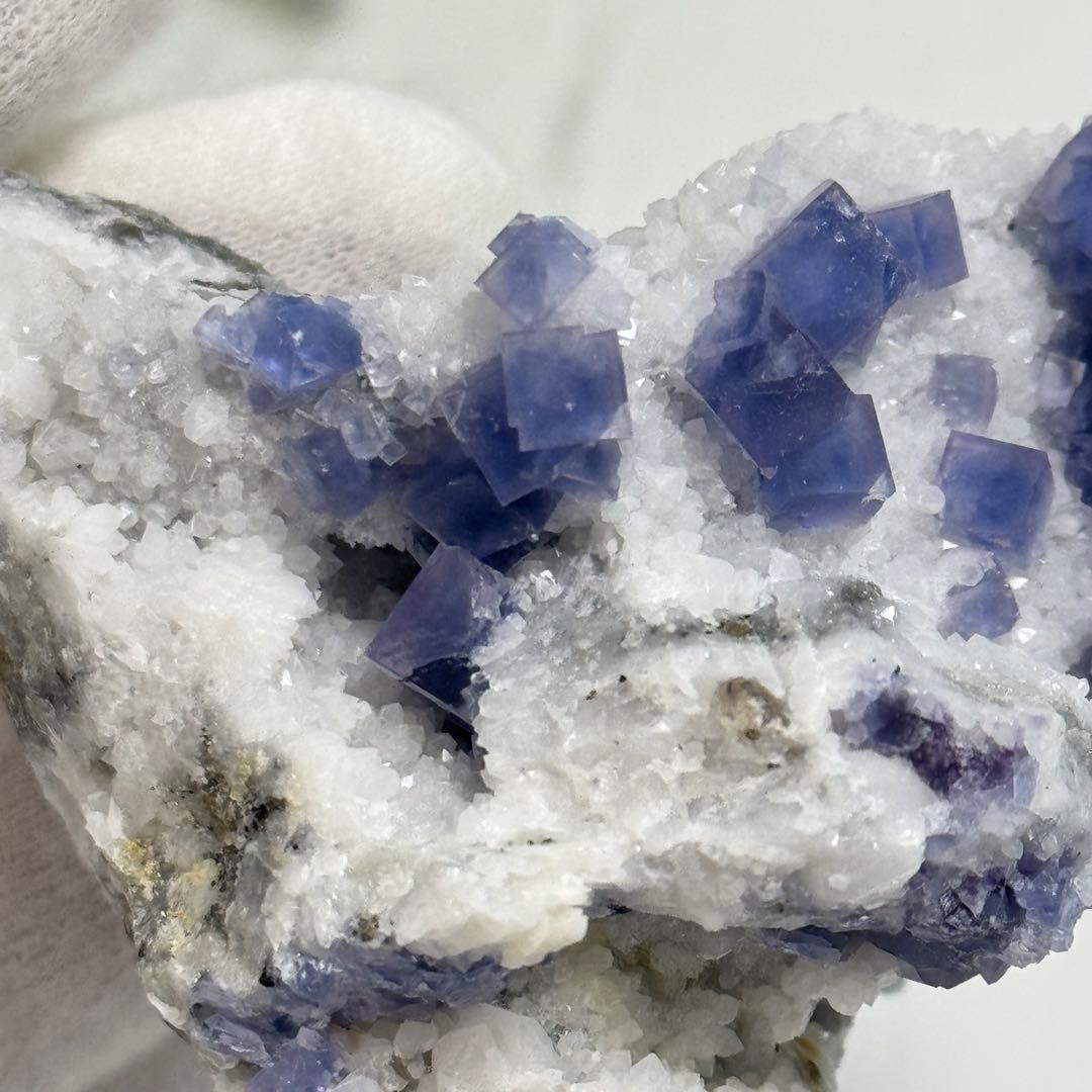 【D293】レア☆ブルー満天星 フローライト ヤオガンシャン 原石 鉱物 標本