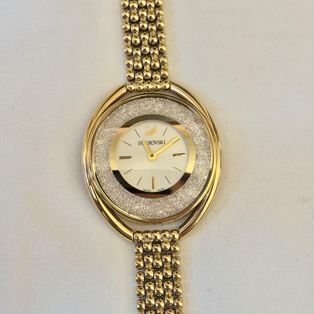 美里 Swarovski ゴールド 腕時計 箱付き