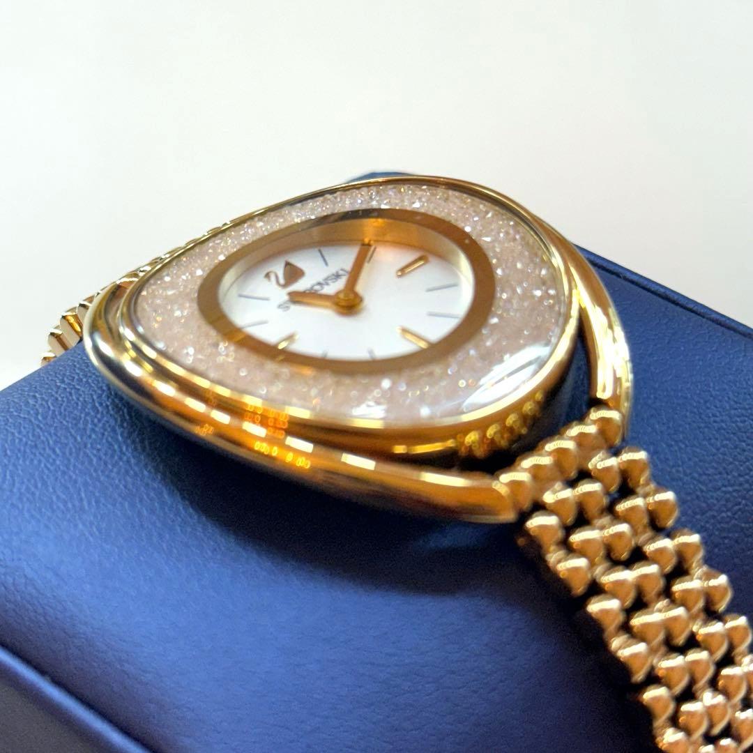 美里 Swarovski ゴールド 腕時計 箱付き