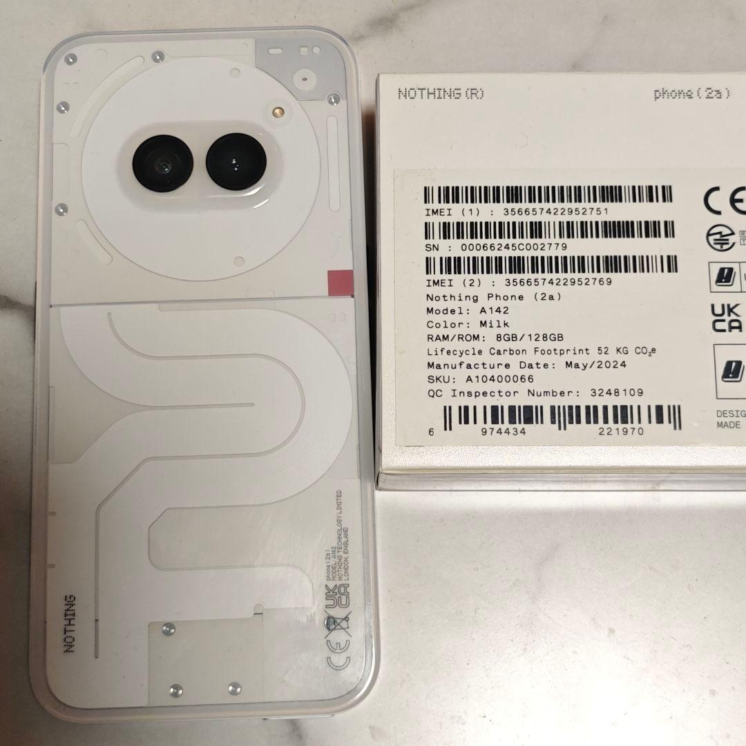 Nothing Phone 2a MILK 8GB/128GB フリー