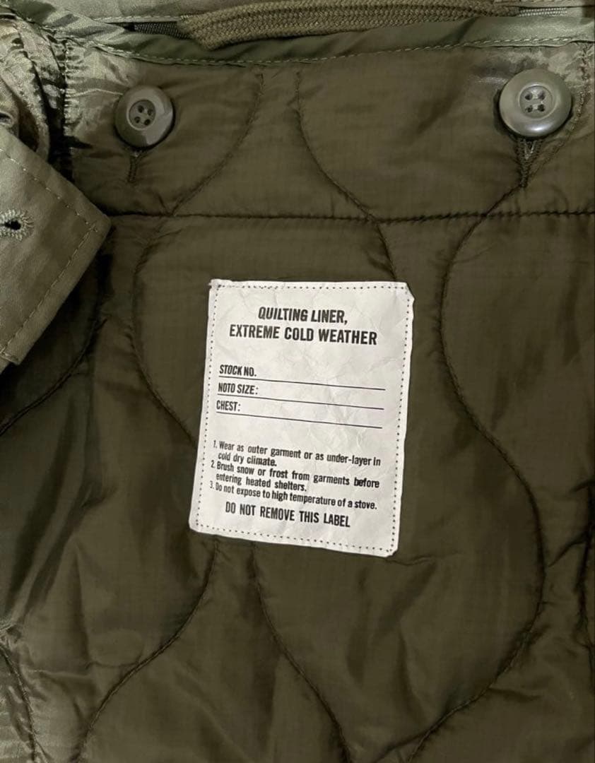 M-65 モッズコート　キルティングライナーセットオリーブS