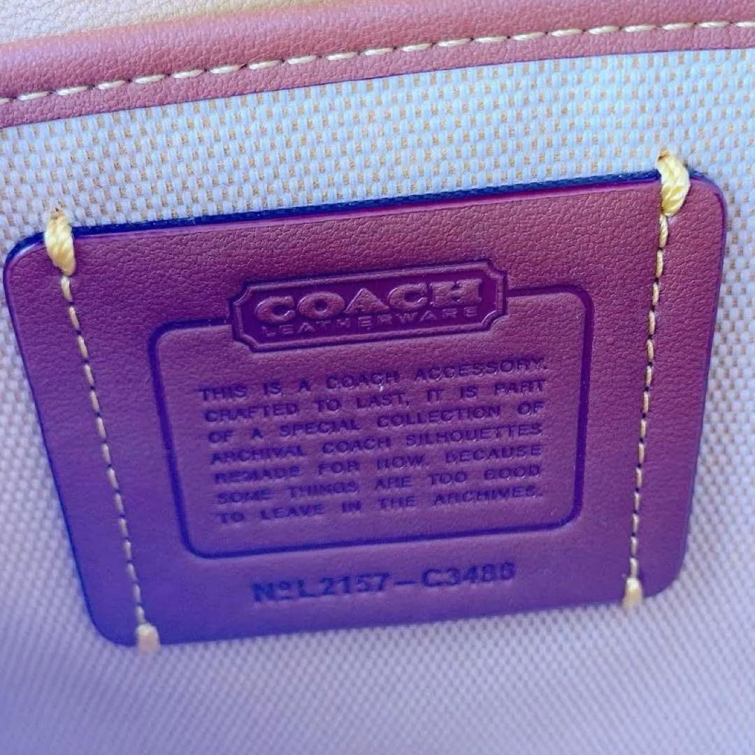 【極美品】コーチ アーカイブ復刻 ショルダーバッグ 2way 白 C3486