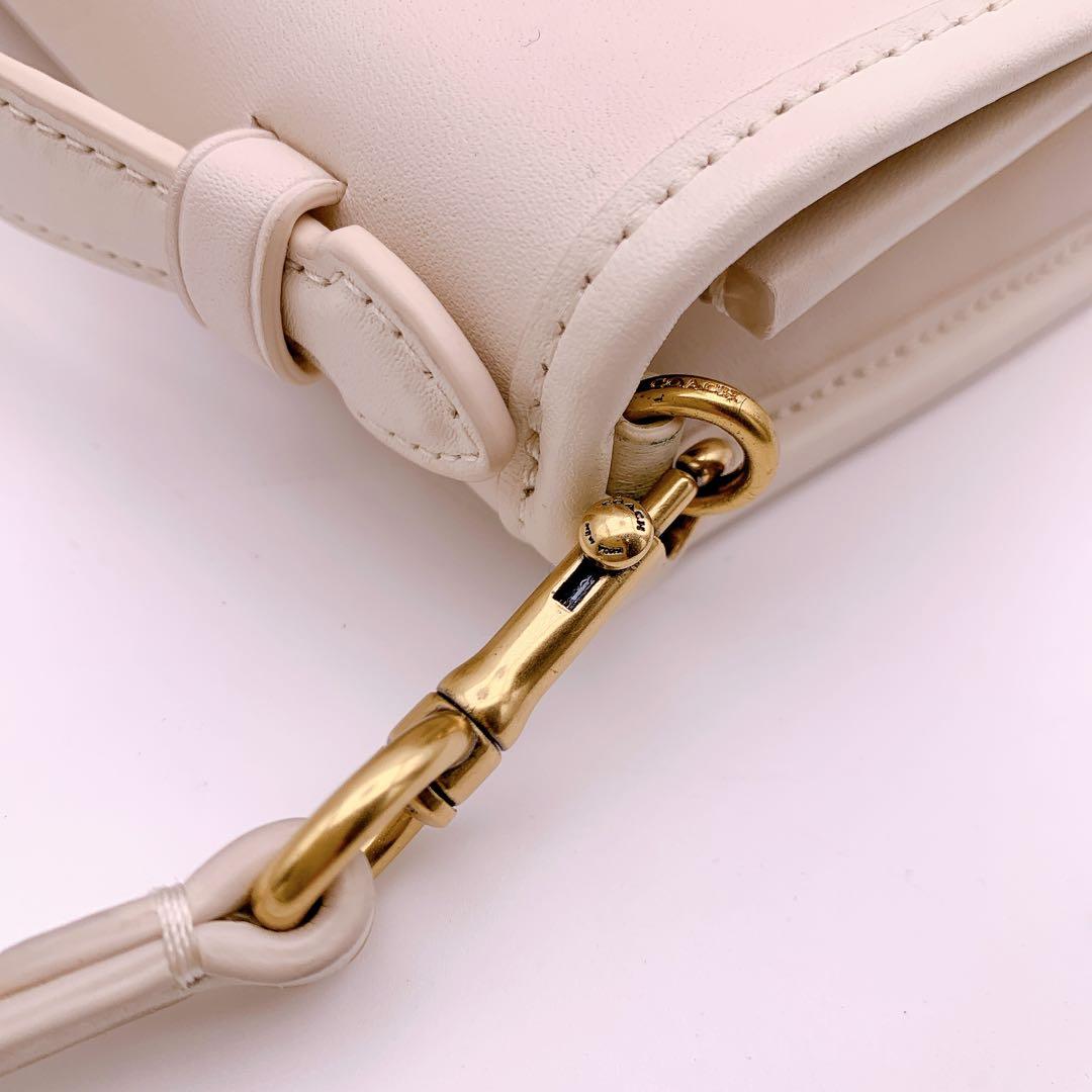 【極美品】コーチ アーカイブ復刻 ショルダーバッグ 2way 白 C3486