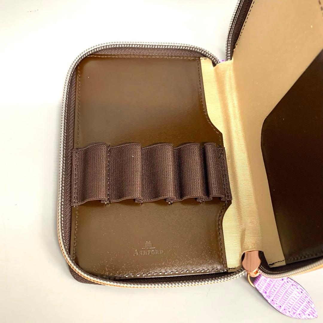 新品未使用 ASHFORD ネオフィナードローズゴールド ペンケース 5本刺し