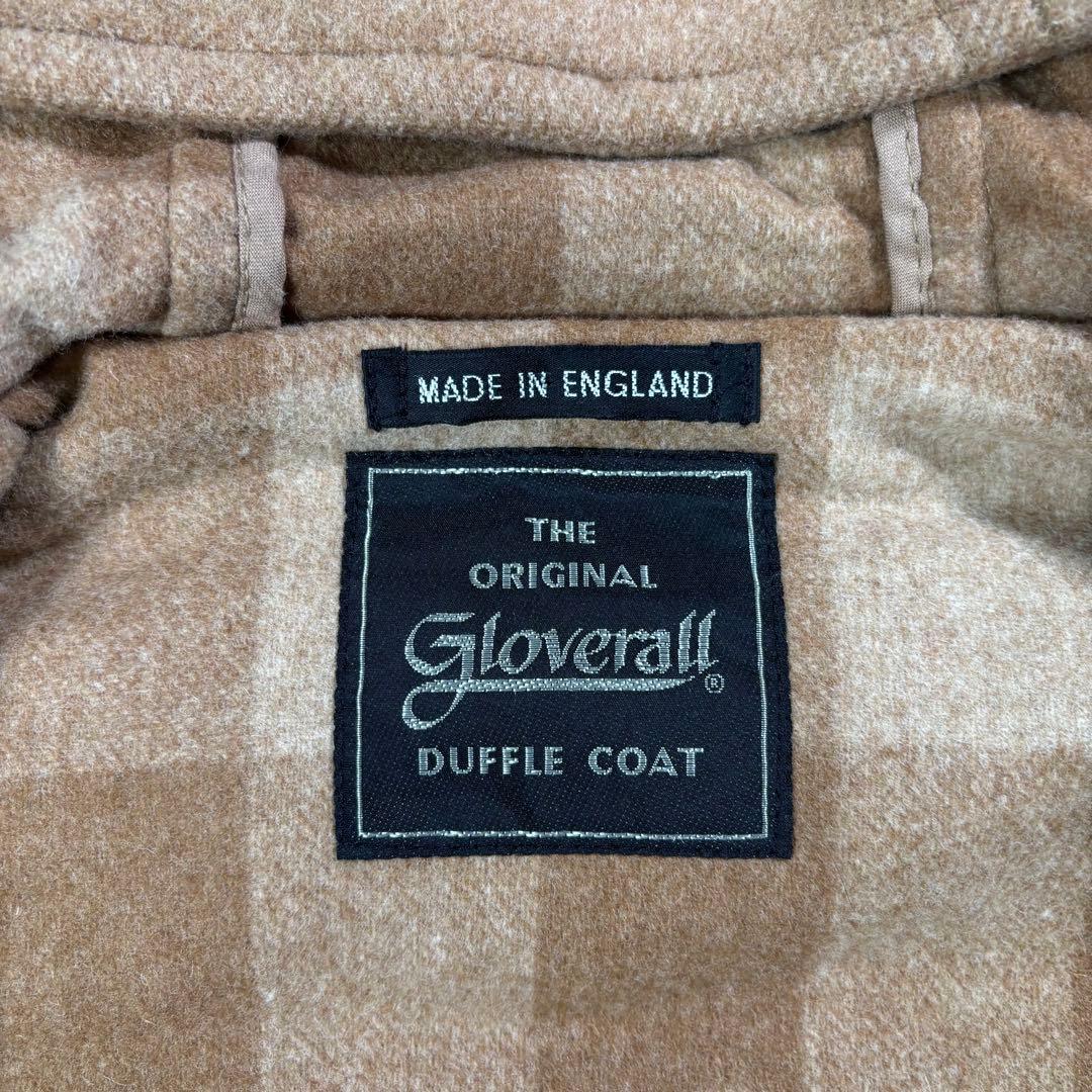 英国製 カシミヤ混 グローバーオール ダッフルコート L~XL相当 チェック柄