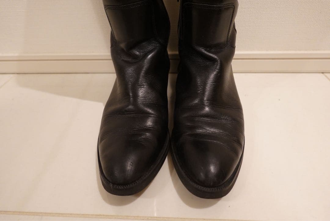 ダイアナ　ブラックレザー ロングブーツ