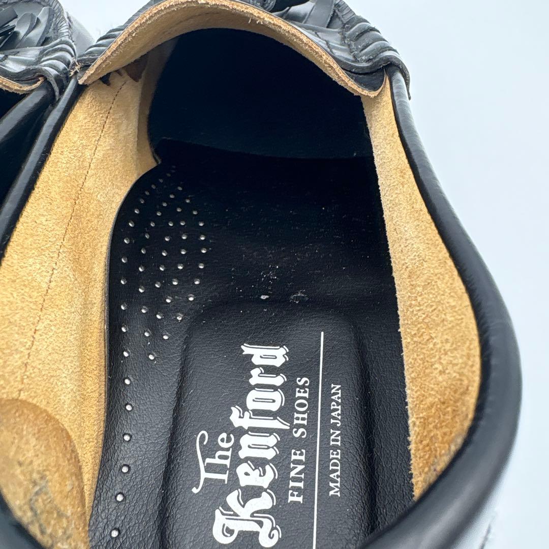 The Kenford Fineshoeタンクソールキルトタッセル ローファー黒