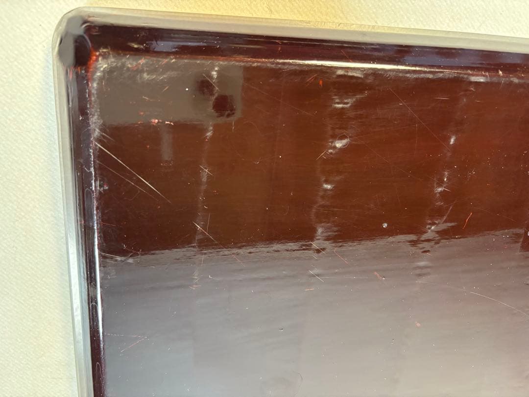 アンティーク　讃岐彫　古い松材のくり貫き角盆(四方盆)5枚セット　①