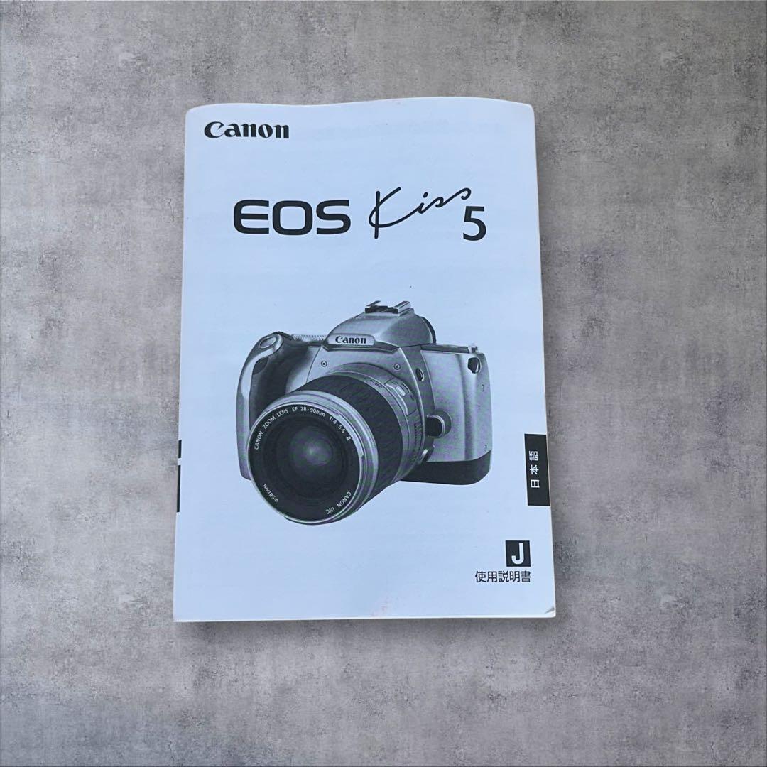 【廃盤品】Canon EOS Kiss 5 フィルムカメラ　　ストラップ取説付き