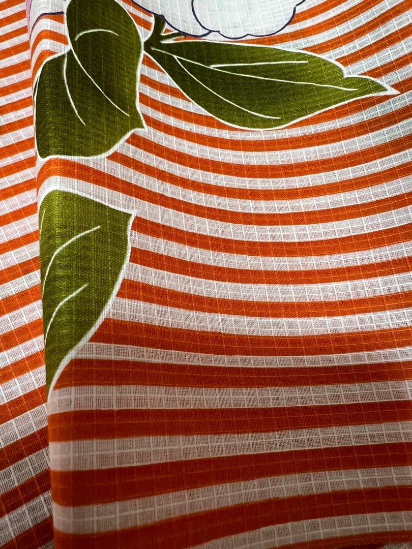 綿 紅梅 浴衣反物 40cm巾 長さ約12m