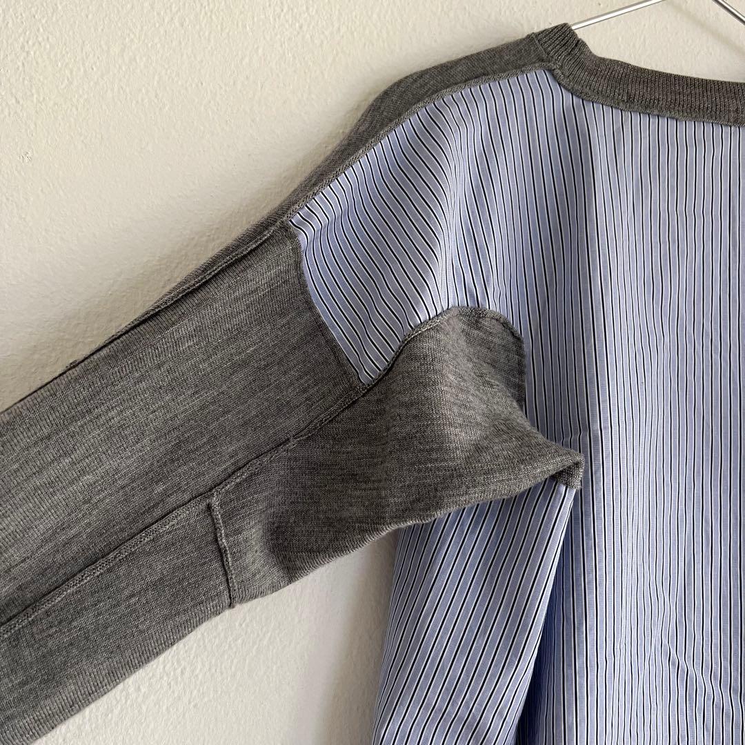 COMME des GARCONS SHIRT｜ストライプシャツ切替ニット