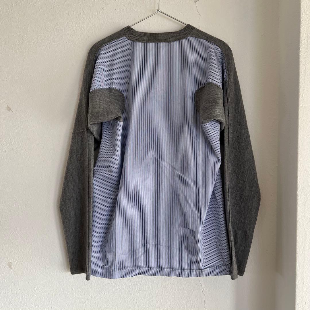 COMME des GARCONS SHIRT｜ストライプシャツ切替ニット