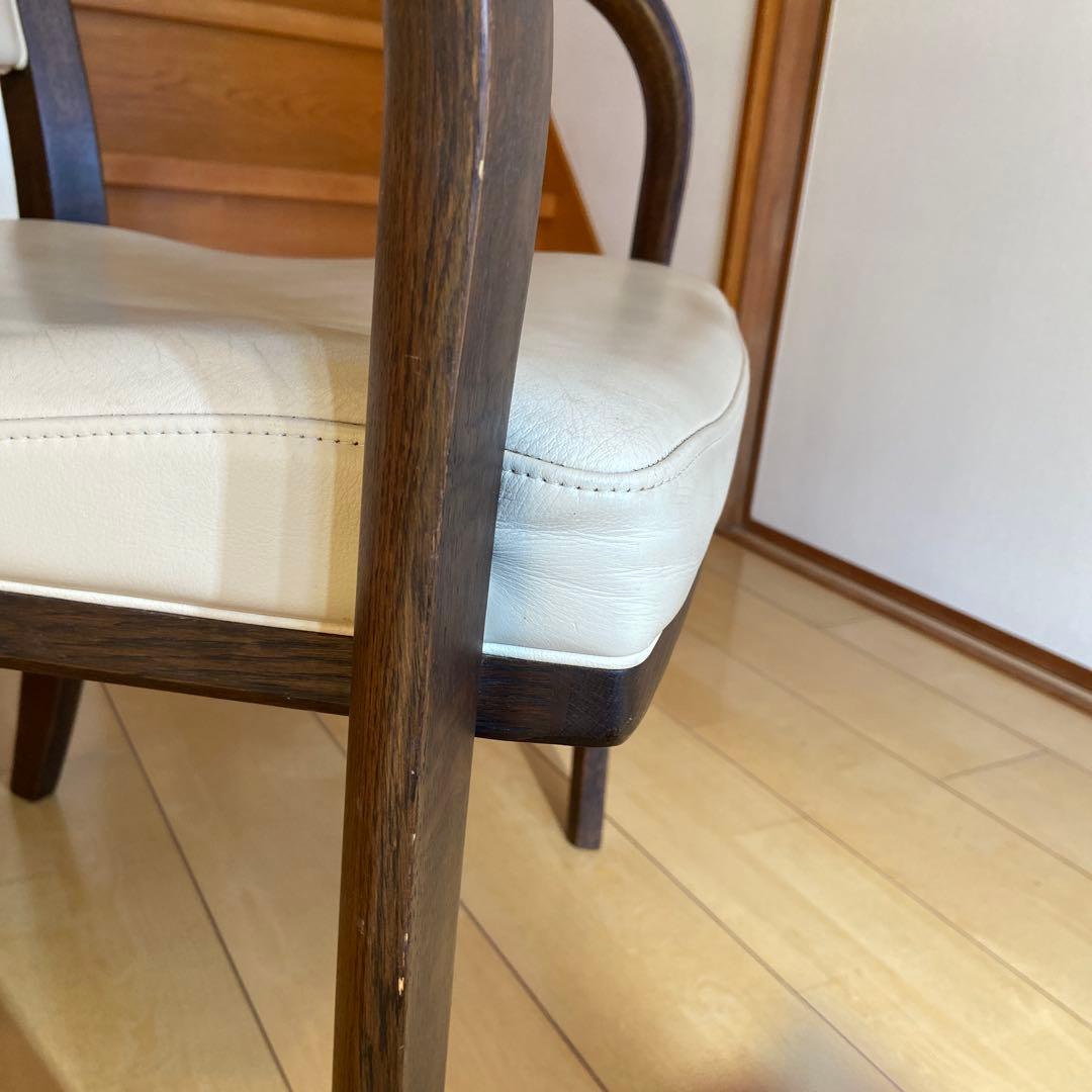 カリモク ダイニングチェアー肘付CT7320K325ブラウン色 美品