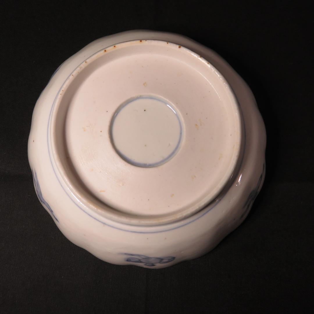 なます皿 3枚 梅図 江戸時代 蛇の目高台 古伊万里 高台欠け