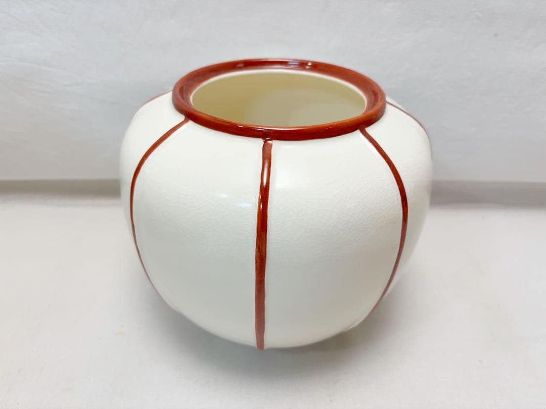 未使用 茶道具 楽山作 雪洞水指 塗り蓋 作家物 茶事 共箱 外段ボール箱入