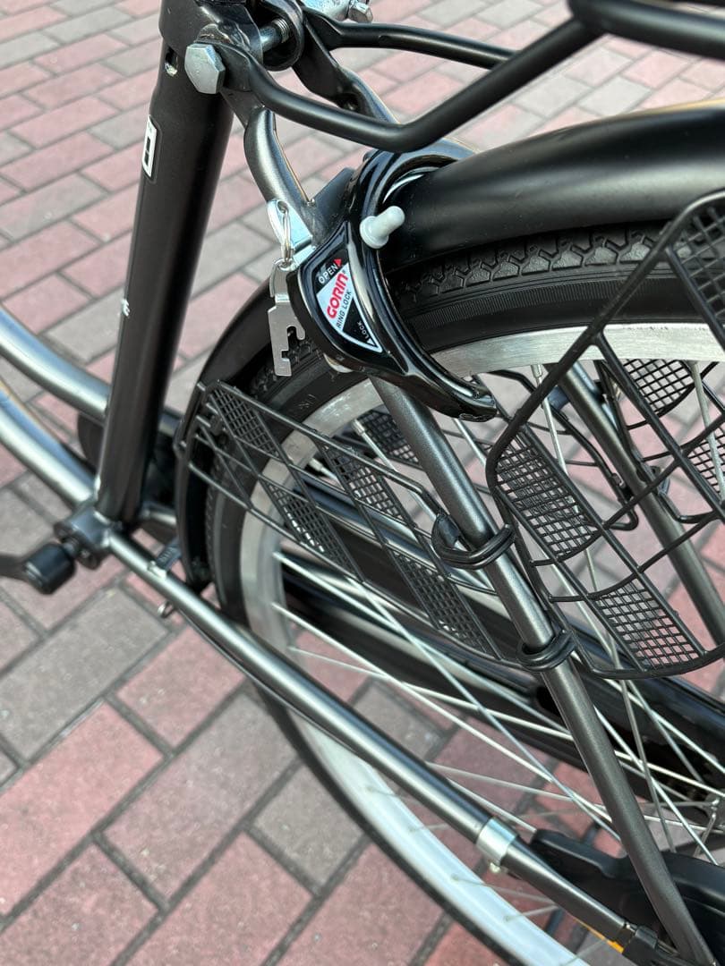 前後大型バスケット　お買い物仕様オートライトママチャリ(27㌅)お引取/配達可能
