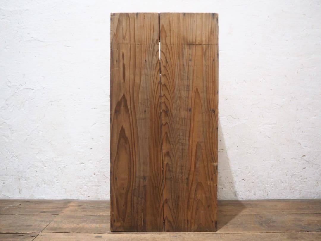 1383 引き出し付　杉の収納棚　飾り棚　オープンラック　ケース　古家具　レトロ