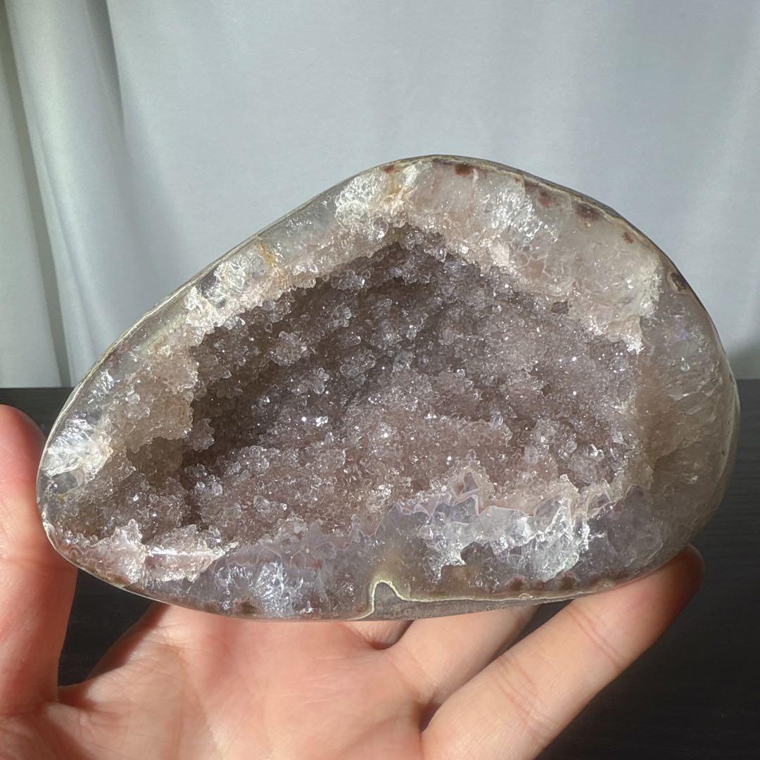 天然石アメジストのドーム　置物NO.102304