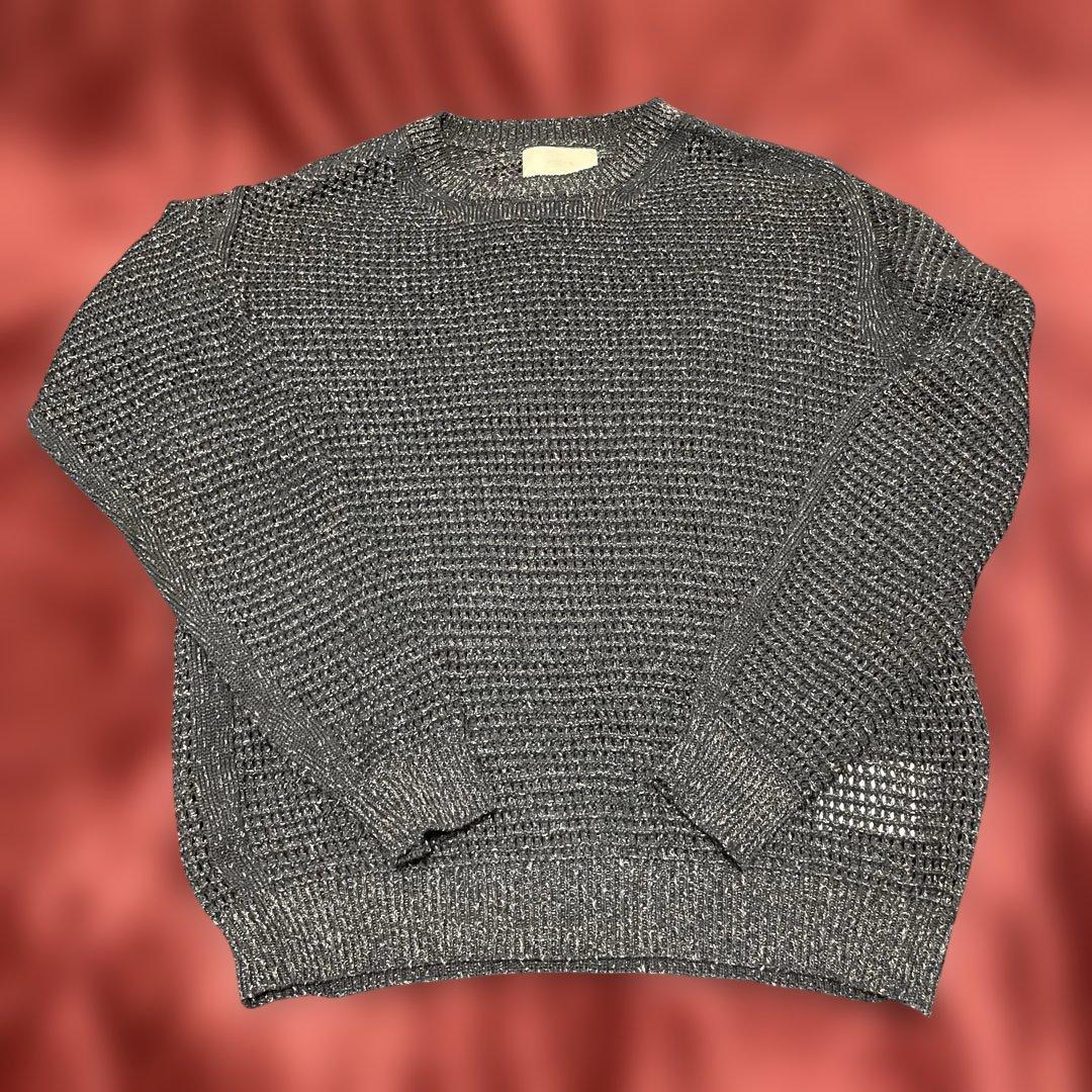 専用⭐︎YOKE MESH KNITTED CREWNECK SWEATER 黒