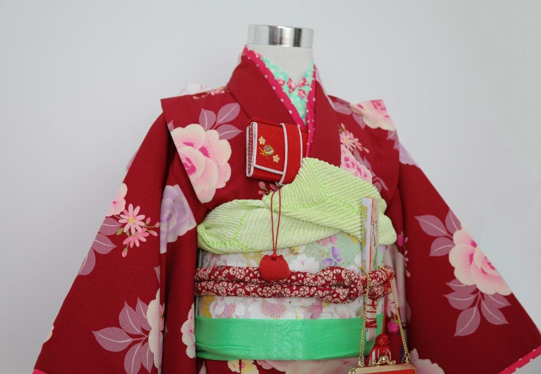 七五三　7歳　セイコマツダ　着物　セット　女の子 *b54