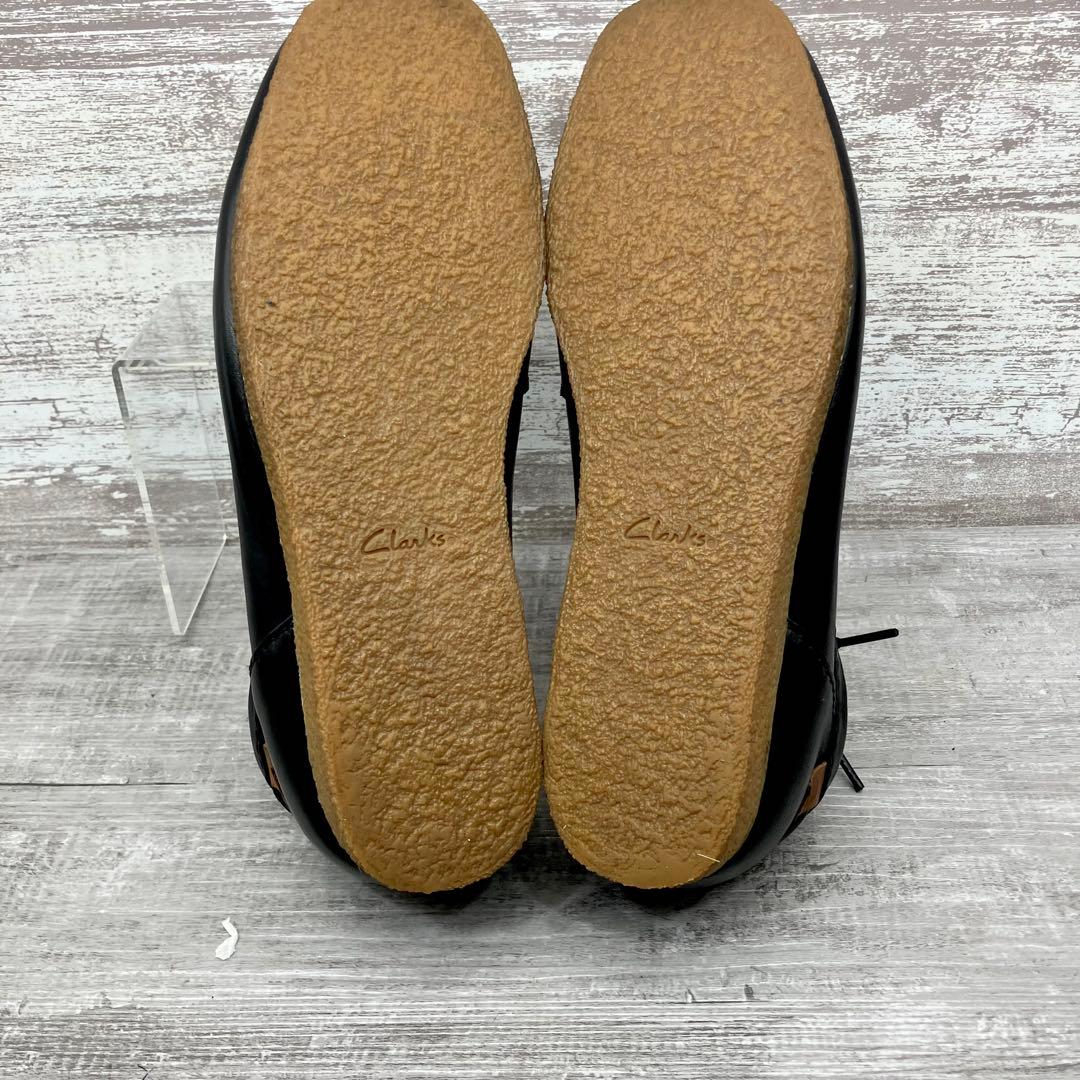 631【未使用級/極美品】Clarksワラビー 黒　レザー　UK7G（US8）
