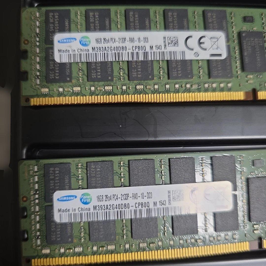 Samsung 16GB DDR4 メモリ 2枚セット 計32GB　ECCメモリ