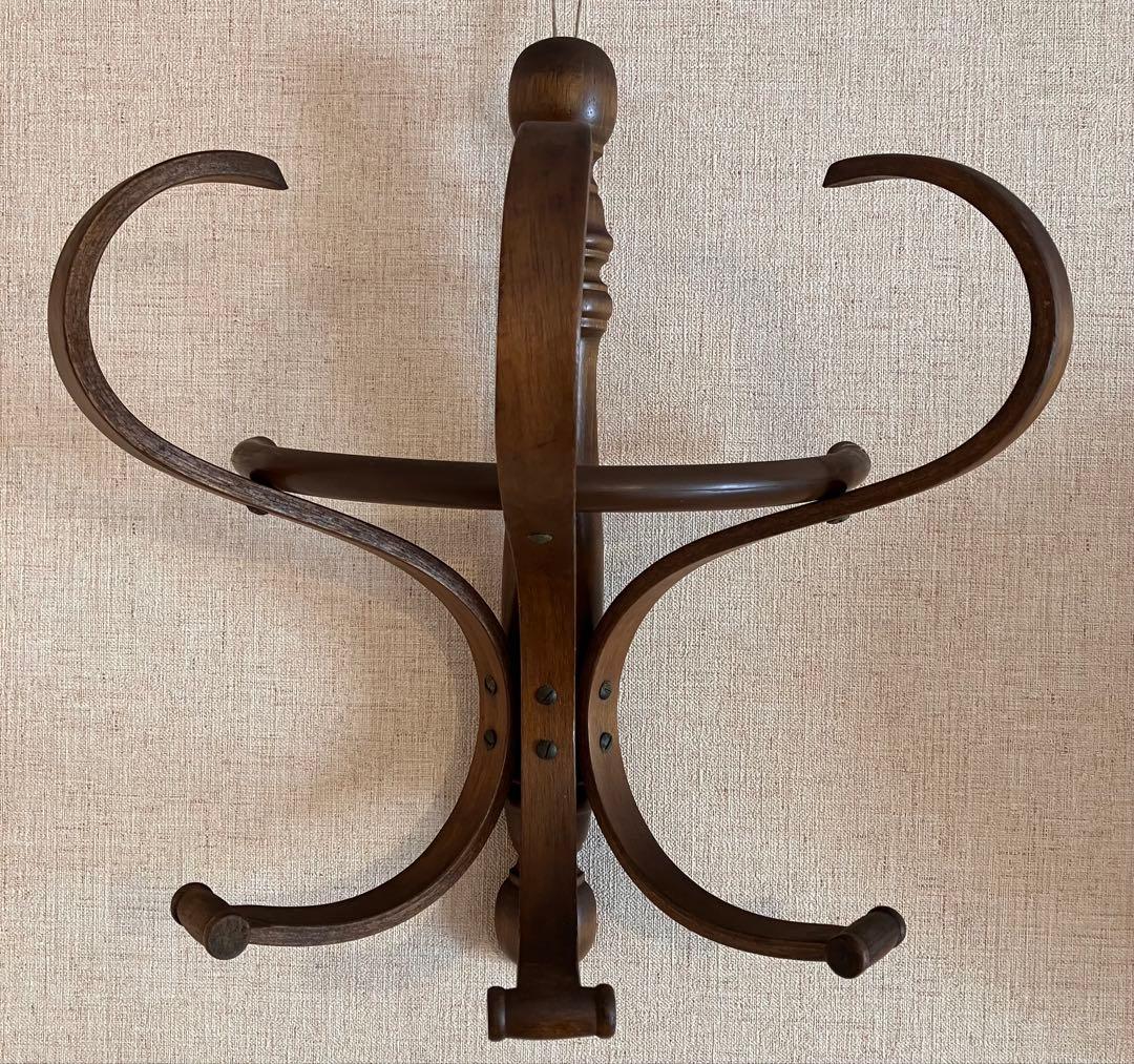 木製 壁掛けハンガーラック コート掛け 帽子掛け 豪華装飾 アンティーク調