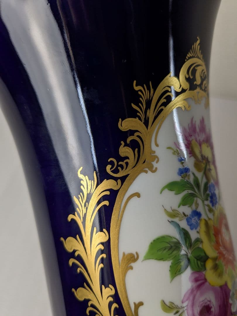 マイセン コバルト フラワーベース 花瓶